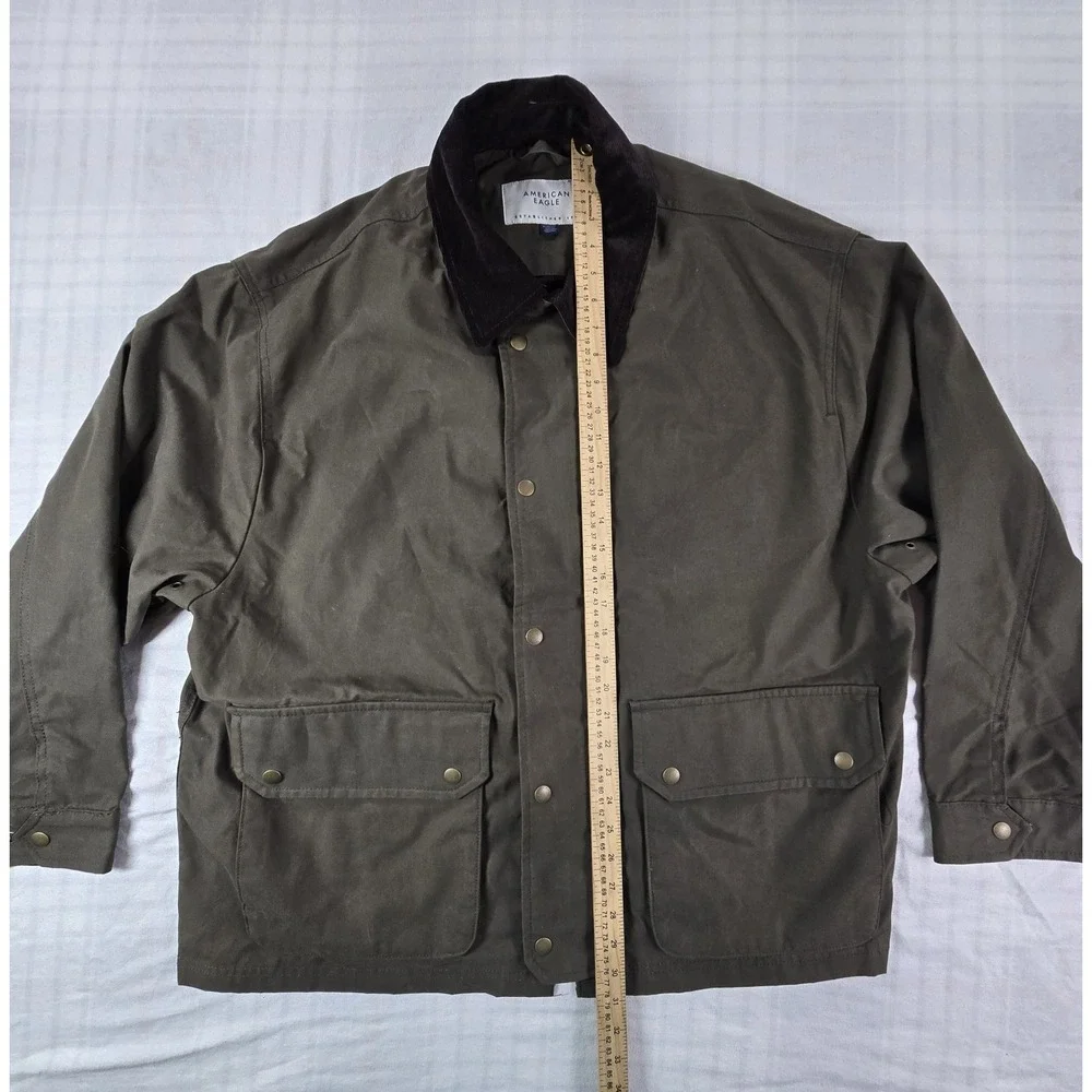 American Eagle Men's Corduroy Collar Canvas Chore Field Barn Coat Jacket XL
